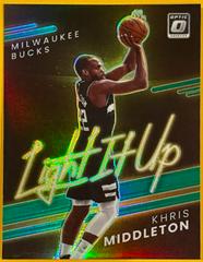 Khris Middleton [Green] #15 Basketball Cards 2021 Panini Donruss Optic Light It Up Prices