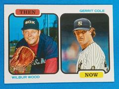 Wilbur Wood, Gerrit Cole #TAN-WC Baseball Cards 2022 Topps Heritage Then and Now Prices