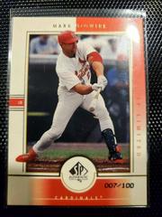Mark McGwire [SP Limited] Baseball Cards 2000 SP Authentic Prices