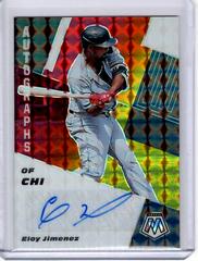 Eloy Jimenez [Choice Red and Yellow] Baseball Cards 2021 Panini Mosaic Autographs Prices
