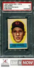 Ken Hubbs [Instruction Back] Baseball Cards 1963 Topps Peel Offs Prices