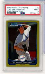 Clayton Kershaw [Gold Refractor] #45 Baseball Cards 2012 Bowman Chrome Prices