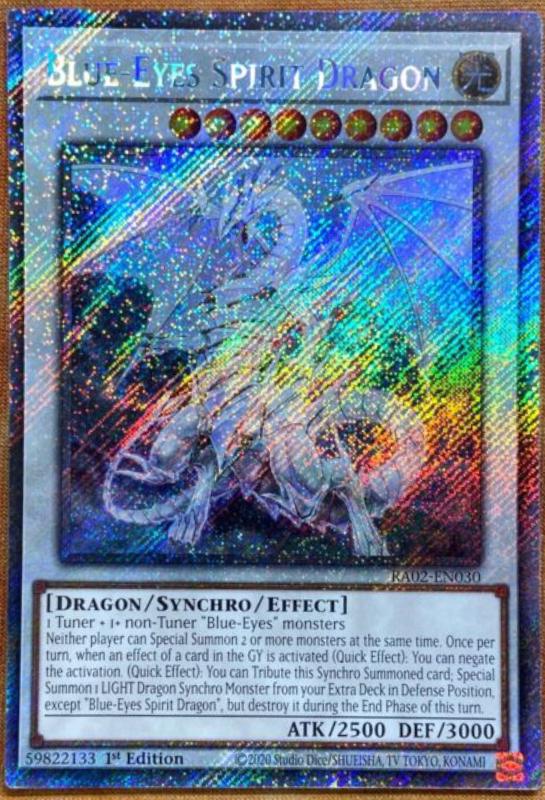 Blue-Eyes Spirit Dragon [Platinum Secret Rare] RA02-EN030 YuGiOh 25th Anniversary Rarity Collection II