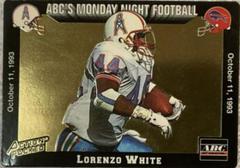 Lorenzo White #22 Football Cards 1993 Action Packed Monday Night Football Prices