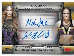 Nia Jax, Shayna Baszler [Gold] #DA-NS Wrestling Cards 2021 Topps WWE Undisputed Dual Autographs Prices
