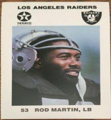 Rod Martin #4 Football Cards 1988 Raiders Police Prices