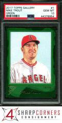 Mike Trout [Autograph Green] Baseball Cards 2017 Topps Gallery Prices
