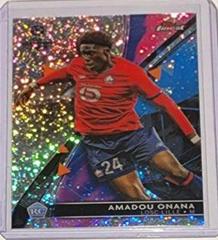 Amadou Onana [Speckle] Soccer Cards 2021 Topps Finest UEFA Champions League Prices