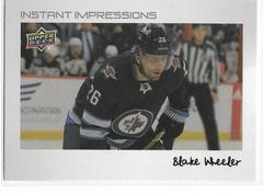 Blake Wheeler #PZ-23 Hockey Cards 2022 Upper Deck Instant Impressions Prices