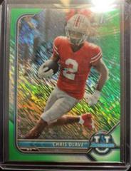 Chris Olave [Green Shimmer] #14 Football Cards 2021 Bowman University Prices