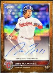 Jose Ramirez [Orange] Baseball Cards 2022 Topps Chrome Ben Baller Autographs Prices