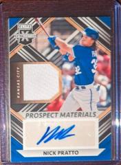 Nick Pratto #PMS-NP Baseball Cards 2022 Panini Elite Extra Edition Prospect Materials Signatures Prices