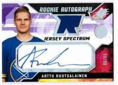 Arttu Ruotsalainen [Spectrum] #AR Hockey Cards 2021 SPx Rookie Auto Jersey Prices