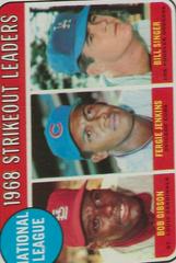 NL Strikeout Leader [Gibson, Jenkins, Singer] #12 Baseball Cards 1969 Topps Prices