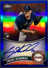 Craig Kimbrel [Blue Refractor Autograph] #195 Baseball Cards 2011 Topps Chrome Prices