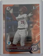 Elijah Green [Orange] #BD-23 Baseball Cards 2022 Bowman Draft 1st Edition Prices