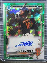 Jairo Pomares [Green Refractor] #BSPA-JP Baseball Cards 2021 Bowman Sapphire Autographs Prices