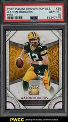 Aaron Rodgers [Pink] Football Cards 2016 Panini Crown Royale Prices
