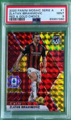 Zlatan Ibrahimovic [Choice Red and Gold Mosaic] Soccer Cards 2020 Panini Mosaic Serie A Prices