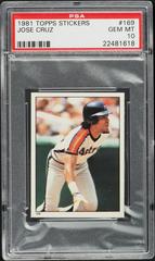 Jose Cruz #169 Baseball Cards 1981 Topps Stickers Prices