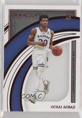 Ochai Agbaji [Red] #20 Basketball Cards 2022 Panini Immaculate Collection Collegiate Prices