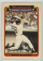Mark McGwire Baseball Cards 1989 Topps Woolworth Baseball Highlights Prices