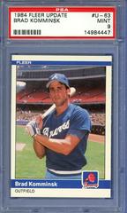 Brad Komminsk Baseball Cards 1984 Fleer Update Prices