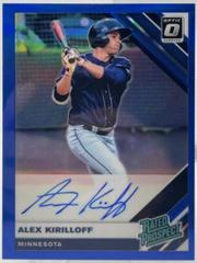 Alex Kirilloff [Blue] Baseball Cards 2019 Panini Donruss Optic Rated Prospects Signatures Prices