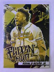Ronald Acuna Jr. [Gold Minted] #FO-2 Baseball Cards 2022 Topps Fire Flippin' Out Prices