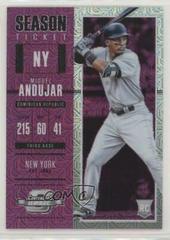 Miguel Andujar [Purple Mojo] Baseball Cards 2018 Panini Chronicles Contenders Optic Prices