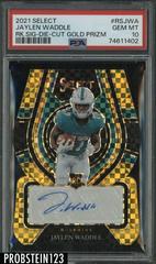 Jaylen Waddle [Gold Die Cut] #RS-JWA Football Cards 2021 Panini Select Rookie Signatures Prices