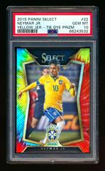Neymar Jr. [Yellow Jersey Tie Dye Prizm] #22 Soccer Cards 2015 Panini Select Prices
