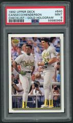 Canseco, Henderson [Checklist Gold Hologram] #640 Baseball Cards 1992 Upper Deck Prices