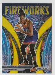 Tina Charles [Gold] #4 Basketball Cards 2022 Panini Prizm WNBA Fireworks Prices
