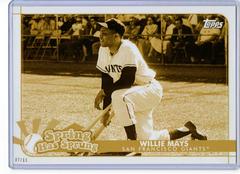 Willie Mays [5x7 Gold] Baseball Cards 2020 Topps Opening Day Spring Has Sprung Prices