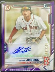 Blaze Jordan [Purple] Baseball Cards 2021 Bowman Paper Prospects Autographs Prices