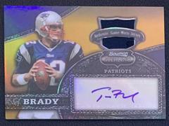 Tom Brady [Gold Relic Autograph] #52 Football Cards 2008 Bowman Sterling Prices