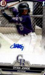 Dyan Jorge [Purple] Baseball Cards 2023 Bowman Paper Prospect Autographs Prices