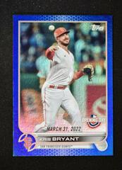 Kris Bryant [Blue Foil] Baseball Cards 2022 Topps Opening Day Prices