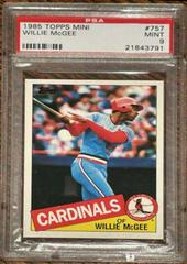 Willie McGee #757 Baseball Cards 1985 Topps Mini Prices