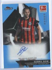 Djibril Sow [Blue Refractor] Soccer Cards 2020 Topps Finest Bundesliga Autographs Prices