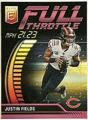 Justin Fields [Pink] #FT-JF Football Cards 2023 Panini Donruss Elite Full Throttle Prices