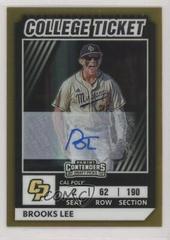Brooks Lee [Signature] Baseball Cards 2022 Panini Elite Extra Edition College Tickets Optic Prices