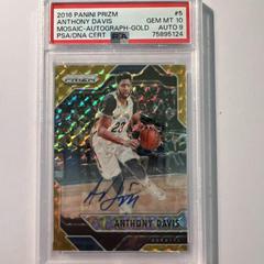 Anthony Davis [Autograph Gold] Basketball Cards 2016 Panini Prizm Mosaic Prices