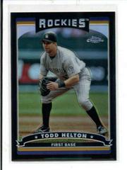 Todd Helton [Refractor] #105 Baseball Cards 2006 Topps Chrome Prices