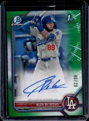 Alex De Jesus [Green Refractor] #CPA-AD Baseball Cards 2022 Bowman Chrome Prospect Autographs Prices
