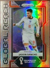 Jadon Sancho [Silver] Soccer Cards 2022 Panini Prizm World Cup Global Reach Prices