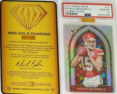 Patrick Mahomes II [Gold Mojo] Football Cards 2017 Panini Prizm Stained Glass Prices