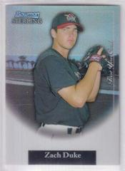 Zach Duke [Refractor] #BS-ZD Baseball Cards 2004 Bowman Sterling Prices