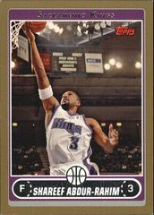 Shareef Abdur-Rahim Basketball Cards 2006 Topps Prices